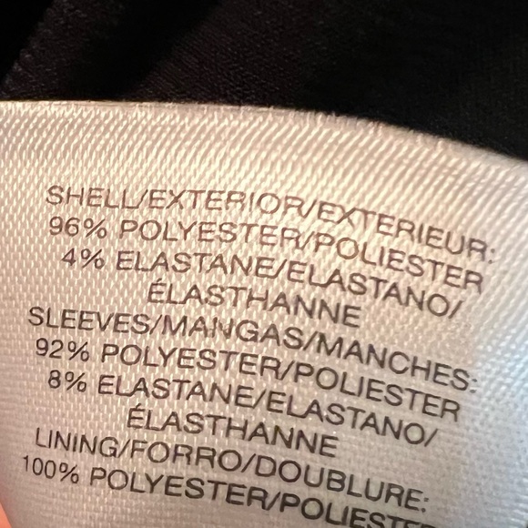 NWT Anne Klein Black bateau neck cocktail dress with illusion sleeves Sz10 - Picture 9 of 12